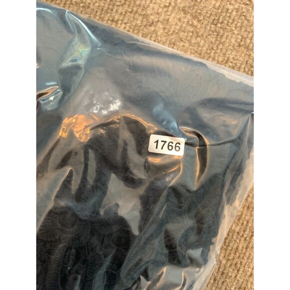 BISOU BISOU Dress Womens 8 Sleeveless Lace Midi Bodycon Tank Sheath Floral Black - Picture 9 of 9